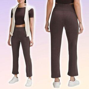 NWT LULULEMON Ribbed Softstreme Zip-Leg High-Rise Cropped Pant 25" Sz 0 Espresso